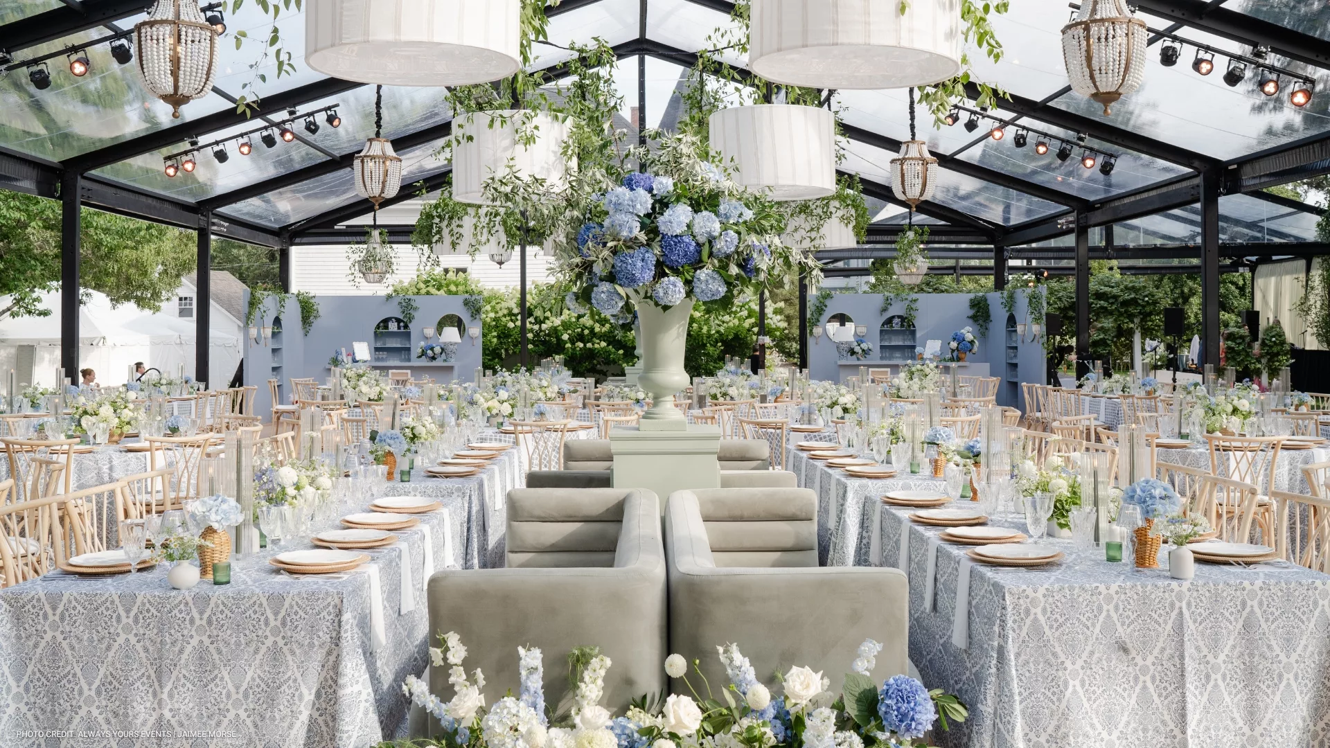 Elegant outdoor event setup